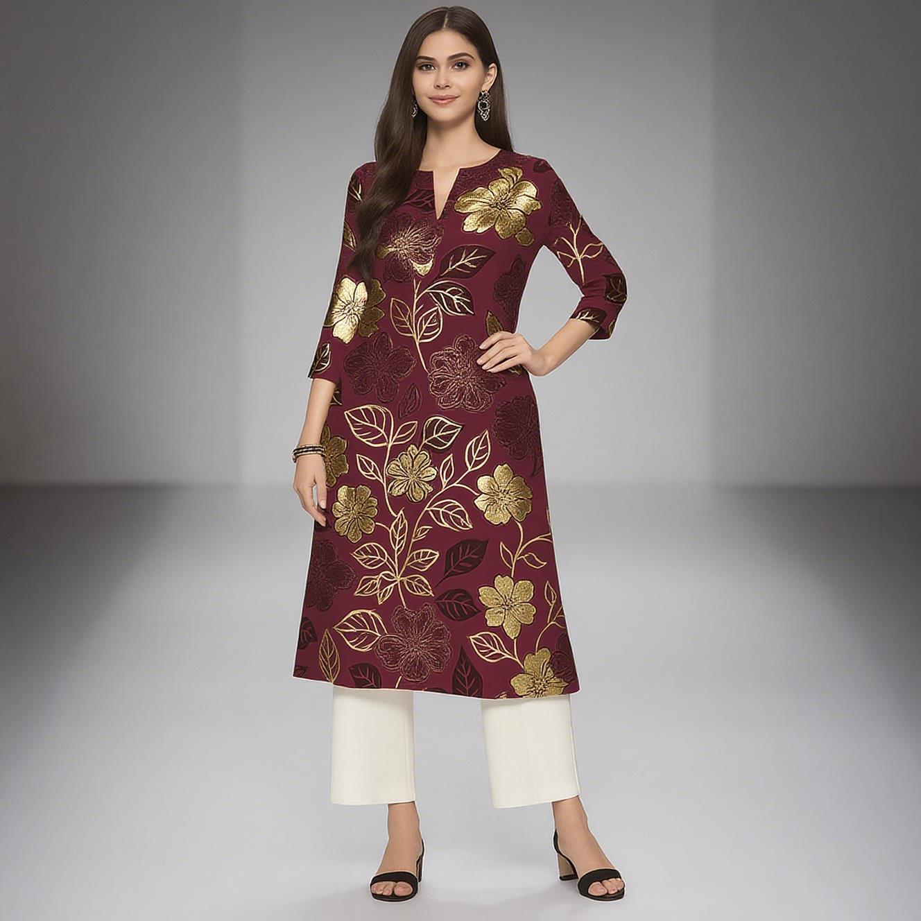 Muslim Women's Kurt Casual Fas - Ethnic Fashion Kurtis review and price