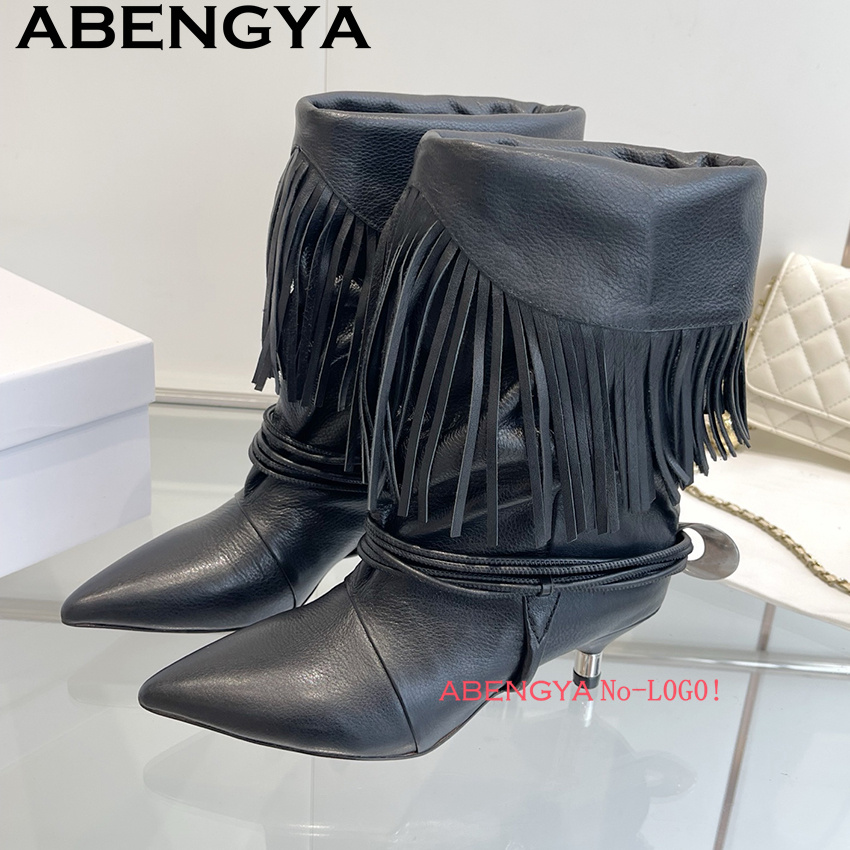 Suede Leather Edge Tassel Desi - Ethnic And Fashion review and price