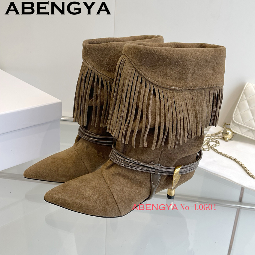 Suede Leather Edge Tassel Desi - Ethnic And Fashion review and price