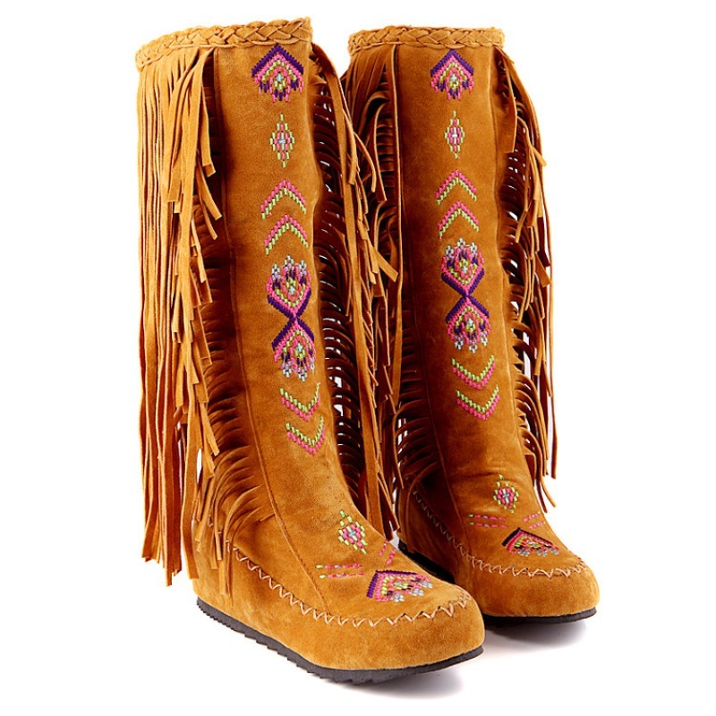 Tassel Boots Handmade Embroide - Ethnic And Fashion review and price
