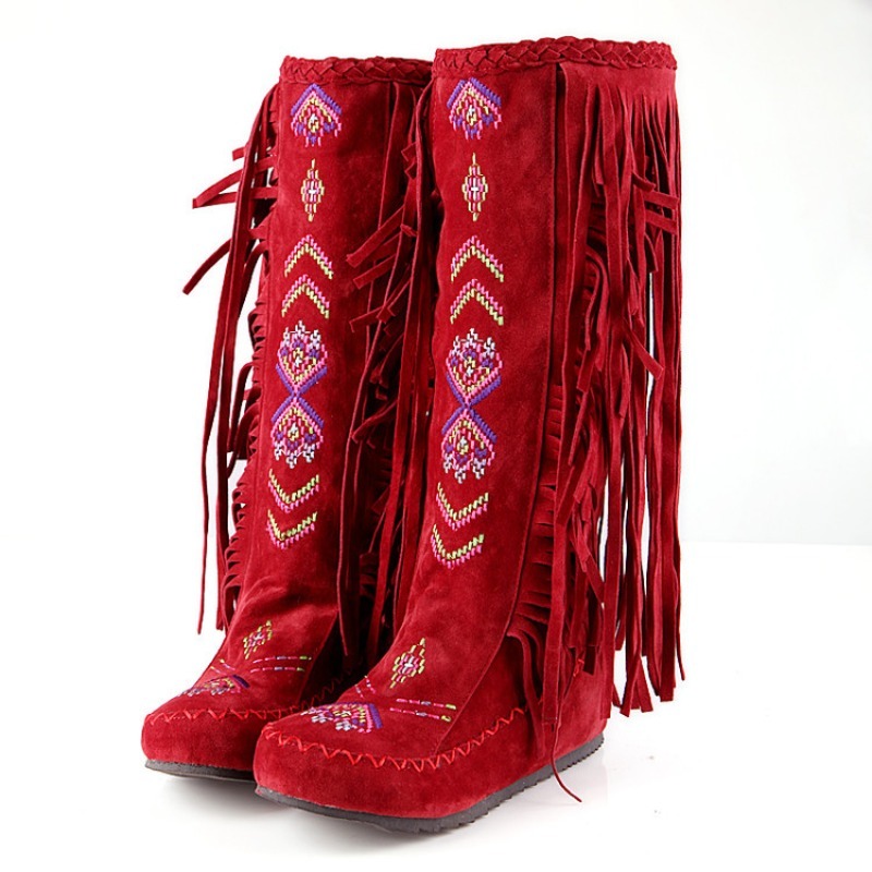 Tassel Boots Handmade Embroide - Ethnic And Fashion review and price