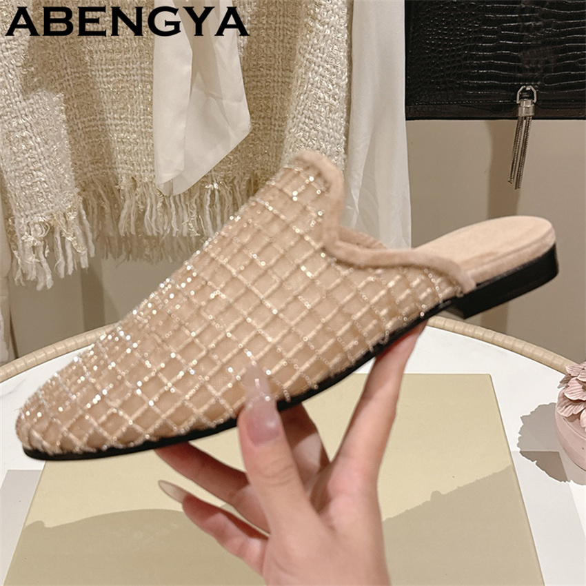 Shiny Lace Mesh Round Toe Flat - Ethnic And Fashion review and price
