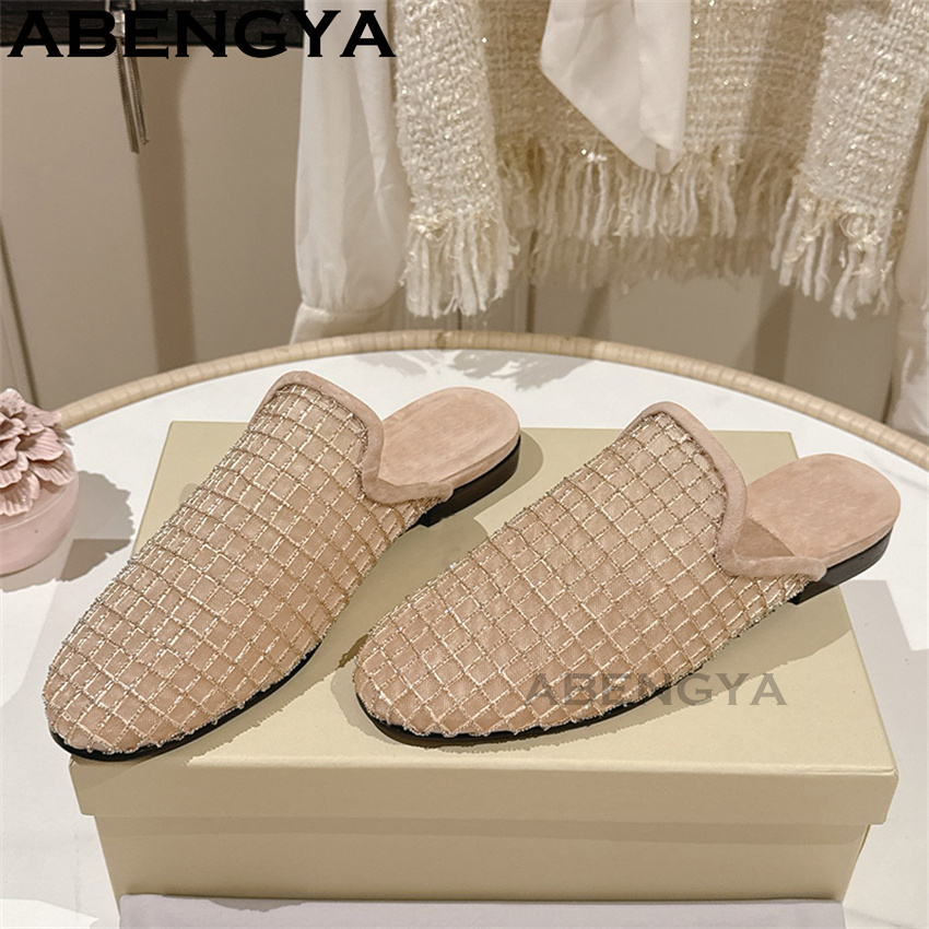 Shiny Lace Mesh Round Toe Flat - Ethnic And Fashion review and price