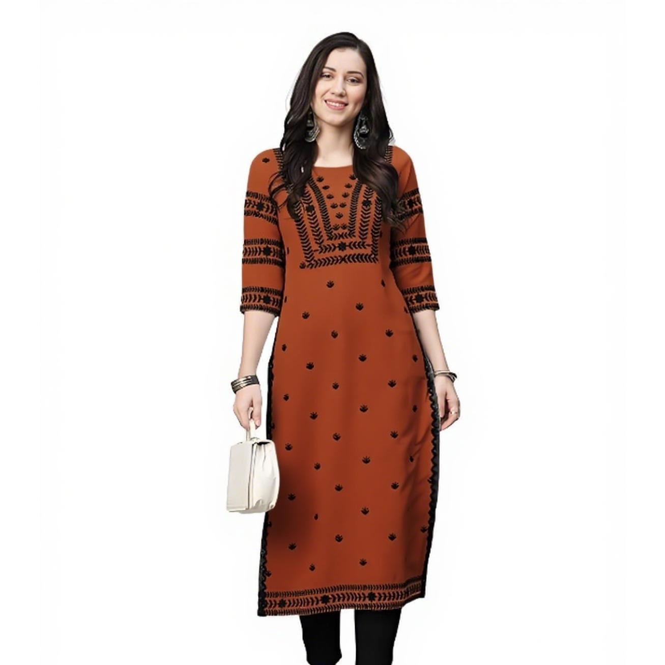 Muslim Kurt Flowers Women's Fa - Ethnic Fashion Kurtis review and price