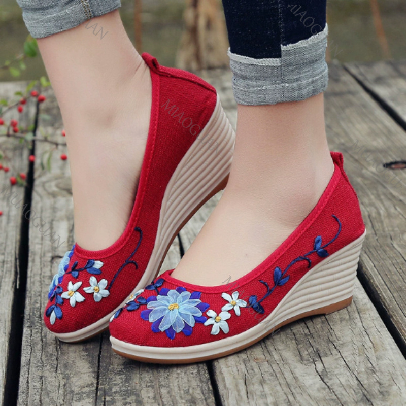 Embroidered Women Comfort Wedg - Ethnic And Fashion review and price