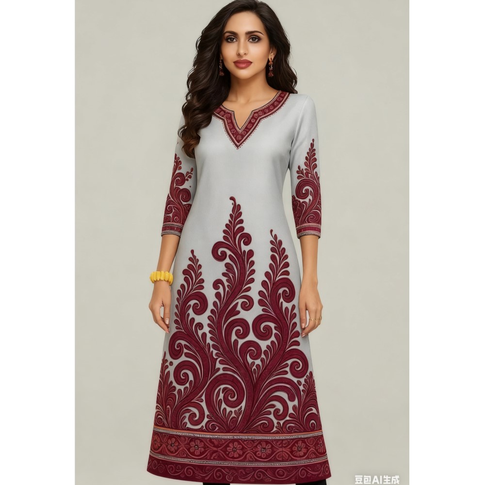 Muslim Kurt Flowers Women's Fa - Ethnic Fashion Kurtis review and price