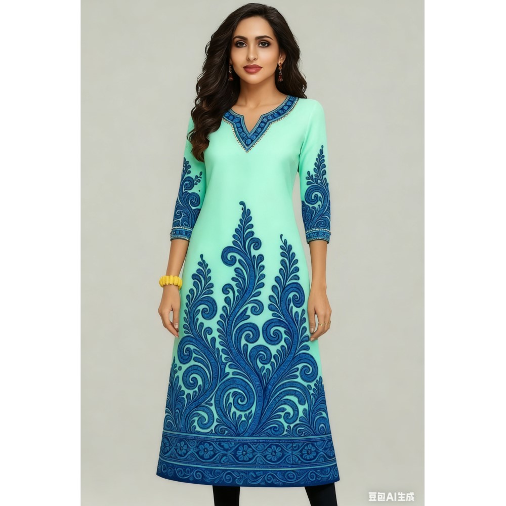 Muslim Kurt Flowers Women's Fa - Ethnic Fashion Kurtis review and price