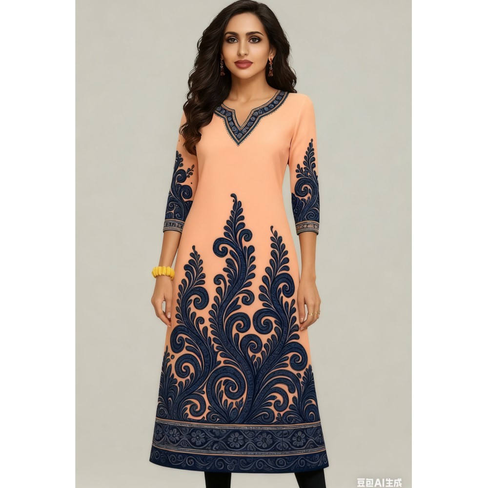 Muslim Kurt Flowers Women's Fa - Ethnic Fashion Kurtis review and price